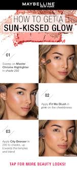 Sun Kissed Glow How To Maybelline Makeup Tutorial Summer Glow Makeup Blush Makeup