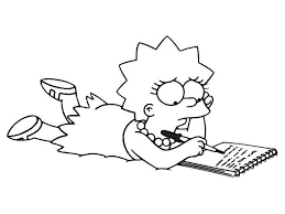 The simpsons has been running for almost 30 years, so it's inevitable that some themes that crop up in the show might occur in real life. Lisa Simpson Deitada A Fazer Os Trabalhos De Casa Colorir Desenhos