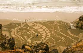 Sand Paintings Honestly Wtf Sand Drawing Sand Art Beach Art