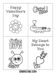 This is a cool retro valentine's day card. Color Me Valentine Printables Classroom Cards A Mom S Take
