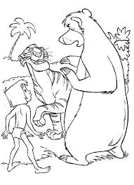 The Jungle Book Baloo And Mowgli Meet Shere Khan In The Jungle Book Coloring Page Coloring Books Jungle Book Coloring Pages