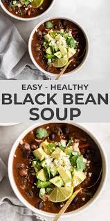 Black Bean Soup With Canned Beans Black Bean Soup Recipe Black Bean Soup Food Recipes Soup