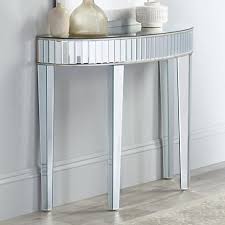 Liska 39 1 2 Wide Mirrored Demilune Console Table 2y997 Lamps Plus Mirrored Console Table Console Table Styling Home Decor