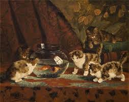 Carl Emil Mucke 1847 1923 German Cat Painting Cat Art Literature Art