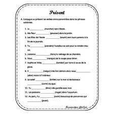 Exercices Verbes Present Imparfait Etc French Resources Index Person