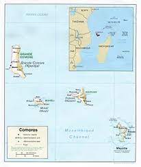 This map shows a combination of political and physical features. Comoro Islands Wikipedia