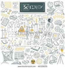 Science Stuff Doodle Set Biology Mathematics Astronomy Robotic Technology Geometry Physics Chemistr Science Doodles Science Background Astronomy Science