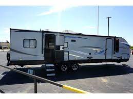 It has a 49 gallon fresh water tank, 70 gallon gray water tank, and a 35 gallon black water tank. 2020 Forest River Alpha Wolf Limited M 29dq L 36 8 X8 6543 Lbs 1 Slide 2 Queens Repo Finder