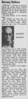 Obituary for Barney Nelson (Aged 84)