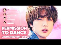 How bts fans can buy the. Bts Permission To Dance Line Distribution Lyrics Color Coded Youtube