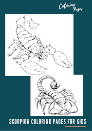 Free scorpion coloring pages to print for kids. Scorpion Coloring Pages For Kids Worksheets Free