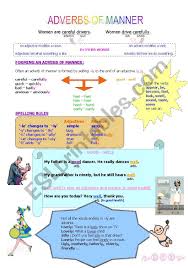 Mary spoke quietly loudly not to disturb anyone. Adverbs Of Manner Esl Worksheet By Esosh