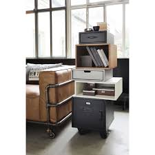 Semainier A Roulettes En Metal Et Manguier Massif L 43 Cm Lenox Maisons Du Monde Petit Meuble Canape Vintage Meuble Design