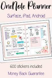 Digital Planner Onenote Template Stickers Digital Planner Onenote Template Planner Apps