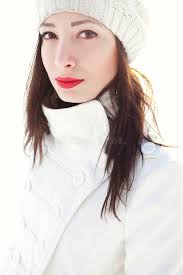 957 Snow Outside Model Makeup Stock Photos