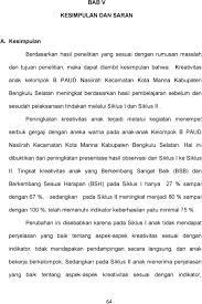 Berikut adalah beberapa contoh proposal penelitian: Bab V Kesimpulan Dan Saran Anak Kelompok B Paud Nasiirah Kecamatan Kota Manna Kabupaten Sesudah Pelaksanaan Tindakan Melalui Siklus I Dan Siklus Ii Pdf Free Download