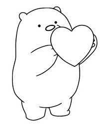 Grizz, panda and polar bear are three . Coloring Page We Bare Bears Ice Bear 7