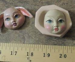 PUSH MOLD FAIRY BABY FACE POLYMER CLAY from Lori Barbee original carving