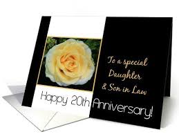 Beautiful personalised and hand finished wedding anniversary card for your daughter and son in law or son and daughter in law.this personalised range of cards is available in various designs for male and female birthdays and special occasions. 20th Wedding Anniversary Card For Daughter And Son In Law Yellow Rose Card Wedding Anniversary Cards 30th Wedding Anniversary Card Anniversary Cards For Wife