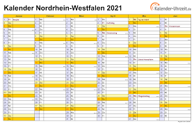 Kalender nrw 2021 passend auf eine seite ausdrucken. Feiertage 2021 Nordrhein Westfalen Kalender