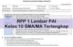 >>>>soal dan jawaban pai kelas 10 sma semester 2. Rpp 1 Lembar Pai Kelas 10 Sma Ma Terlengkap Antapedia Com
