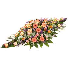 We can contact the local funeral home in wellington to arrange proper delivery by certain time. Peach And Orange Funeral Flowers Arranged In Casket Spray Delivered In The Uk