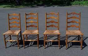 Set of 2 vintage rustic farmhouse ladder back dining rush seat chairs. I Am Looking For These Antique Ladder Maple Chair Ladder Back Chairs