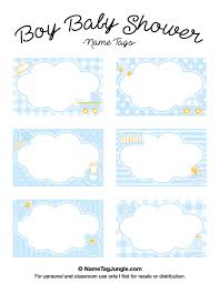 Download for free and make a personalized invitation with adorable layouts and designs. Printable Boy Baby Shower Name Tags