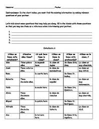 Information Gap Activity Spanish Class School Schedule School Schedule Spanish Class Class Activities