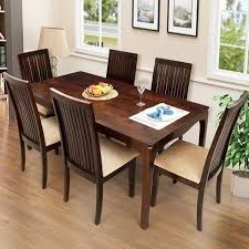 Glass black white high gloss dining table set and 6 leather chairs seats 2020. Elmond Dining Table With Six Chairs Modern Furniture Table A Manger Pas Cher Table A Mang Cheap Dining Room Table Dinning Table Design 6 Seater Dining Table