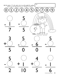 Math Facts St Patrick S Day Easter Addition And Subtraction Math Fact Worksheets Printable Math Worksheets Syllable Worksheet