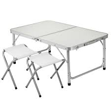 Advertisement Ebay Aluminium Folding Portable Picnic Outdoor Camping Set Table 2chairs Bbq Party Camping Table Folding Picnic Table Wooden Picnic Tables