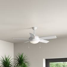 Modern indoor flush mount ceiling fan with lights, remote & app control low profile bladeless ceiling fans for kids room/ bedroom/ living room, matte white 4.1 out of 5 stars 46 1 offer from $193.34 White Cream Ceiling Fans You Ll Love In 2021 Wayfair