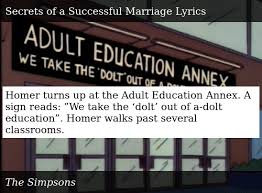 Homer Turns Up At The Adult Education Annex A Sign Reads We