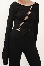 Storets Nadia Diagonal Button Down Cardigan Black The Lobby
