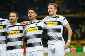 Tony Jantschke Lars Stindl And Andre Hahn Of Borussia Moenchengladbach Celebrate After The Uefa Champions League Uefa Champions League Champions League League