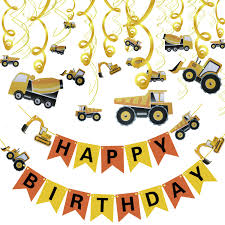 5 out of 5 stars. 31pcs Construction Birthday Party Decorations Set Boys Birthday Construction Theme Party Favors Supplies Tractor Banner Excavators Bulldozers Dump Trucks Cement Trucks Decor Buy Online In Aruba At Aruba Desertcart Com Productid 106086165