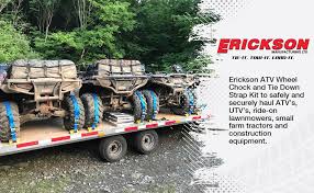 If you have an open utility trailer, tie down all cargo with ratchet straps before travel. Amazon Com Erickson 09160 Wheel Chock Tie Down Kit Automotive