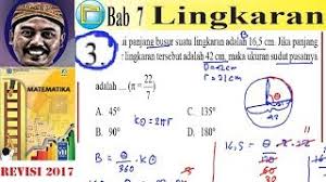 Diketahui panjang busur suatu lingkaran adalah 22 cm. Lingkaran Matematika Kelas 8 Bse K13 Rev 2017 Uk 7 Pg No 3 Mencari Sudut Pusat Jika Busur Diket Youtube