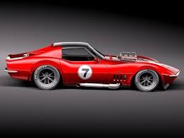 Chevrolet Corvette C3 1969 Pro Touring 3d Model Corvette Corvette C3 Chevrolet Corvette