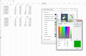 Advanced Graphs Using Excel Define Own Color Pallettee