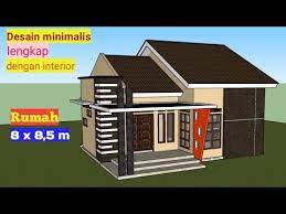 Desain Rumah Minimalis 8x8 5 M 3 Kamar Tidur Youtube Rumah Minimalis Desain Rumah Desain Rumah Minimalis