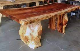 Sei furniture amherst trunk faux leather & nailhead trim, coffee table, dark cherry/espresso/antique bronze 4.8 out of 5 stars 15 $311.99 $ 311. Tree Trunk Dining Table Modern Tree Stump Dining Tables Dining Eclectic Dining Tables Woodworking Furniture Plans Handmade Wood Furniture
