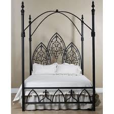 Black Metal 4 Poster Bed Frame Corsican Furniture Company Www Corsican Com Gothic Bed Gothic Bedroom Canopy Bed Frame