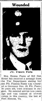 Dec 1944 Jason Colbath seriously wounded in France