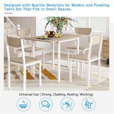 In buying the best white kitchen table sets, you must know the answers to these commonly asked you cannot take your eyes off of this masterpiece with its premium aura that adds that modern look to. Buy 5 Piece Dining Table Set Modern Kitchen Table Sets With Dining Chairs For 4 Heavy Duty Metal Rectangular Dining Room Table Set For Home Kitchen Living Room Restaurant L940 Online In