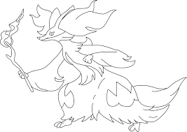 To print the coloring page: Delphox Line Art By Ceciartmed On Deviantart