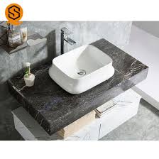 Click to add item tuscany® lucca 24w x 22d gray vanity and white cultured marble vanity top with. to the compare list. China Wall Hung Black Marble Look Bathroom Vanity Top Vanity Counter Bathroom Tops With Luxury Design China Vanity Top Vanity Bathroom
