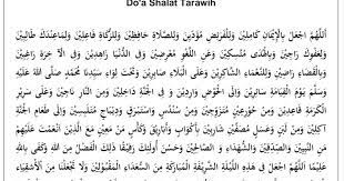 Doa Sholat Tarawih Dan Witir Lengkap Pdf
