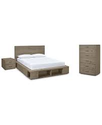 Shop allmodern for modern and contemporary queen bedroom sets to match your style and budget. Furniture Brandon Storage Platform Bedroom Furniture 3 Pc Set Queen Bed Chest Nightstand Created For Macy S Reviews Furniture Macy S